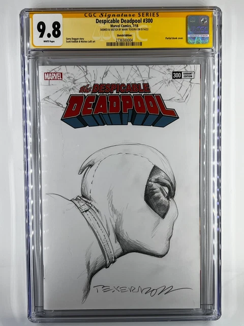 Despicable Deadpool #300 9.8 CGC Marvel Comics Signed/Sketch Mark Texeira