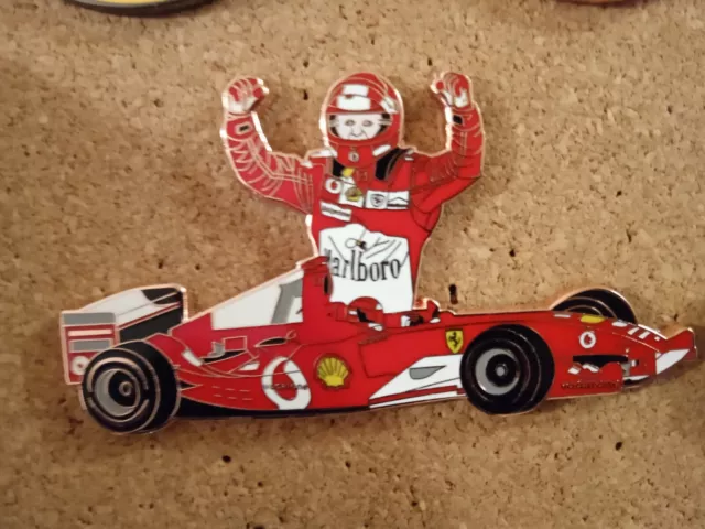 Pin's Ferrari F1 Michael Schumacher Swiss Fan Club 4,2cm  High 8cm Large