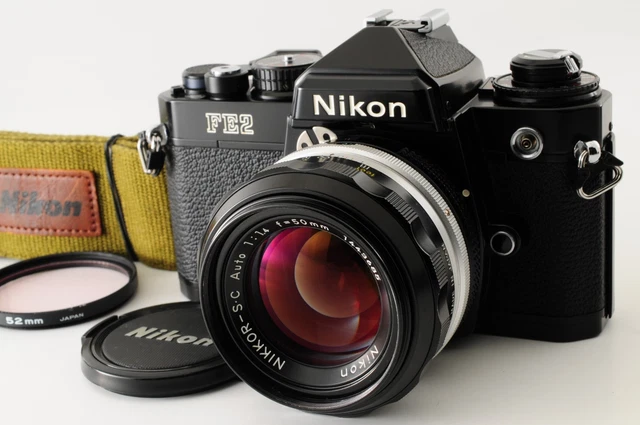 N MINT] NIKON FE2 35mm SLR Film Camera + Nikkor-S.C Auto 50mm F