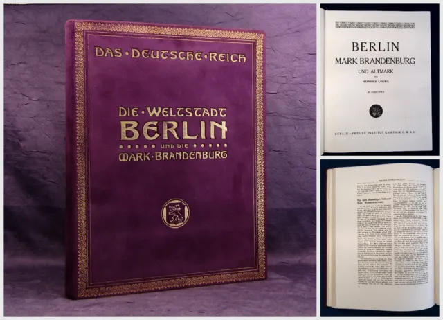 Löwe Die Weltstadt Berlin und die Mark Brandenburg o. J. um 1920 Geschichte mb