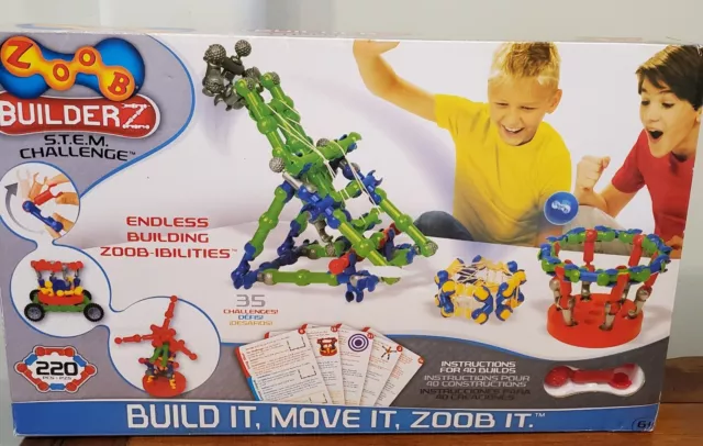 Zoob Builderz STEM Challenge Alex Brands 40 builds 144 pieces