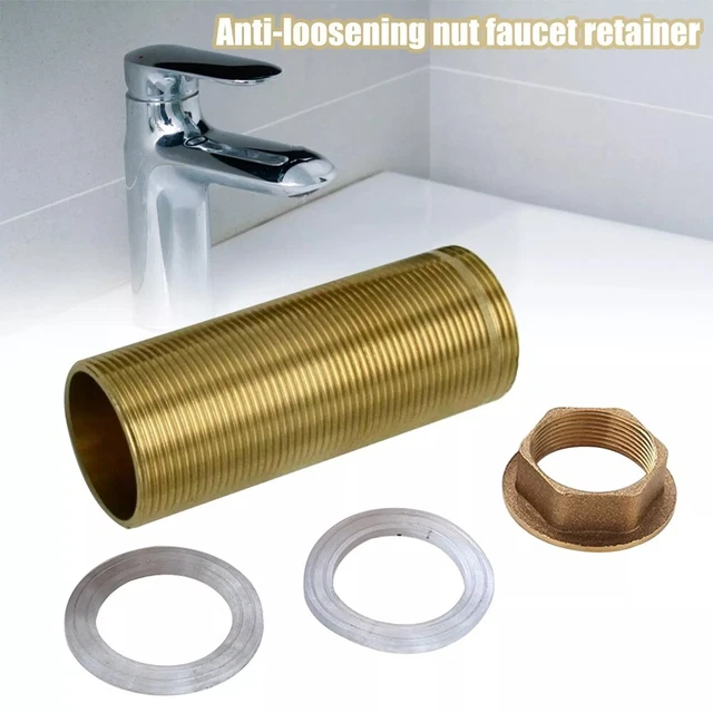 Set 2 Dadi Tappo Ottone Placcato 8/32F Per Lampade E Rubinetti - Colore Oro, Nuovi