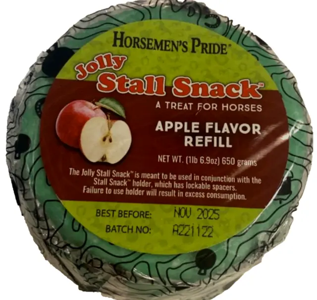 Horsemen's Pride Stall Jelly Snack Refill - APPLE FLAVORED Best By 11/2025