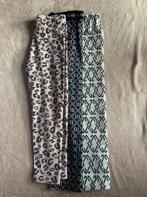 Pacchetto leggings per ragazze River Island/Next taglie 3/4 e 5/6 anni