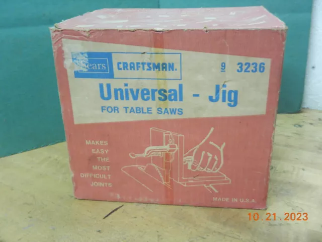 Vintage Sears Craftsman Universal Jig Tenon Fixture For Table Saw W/ Box