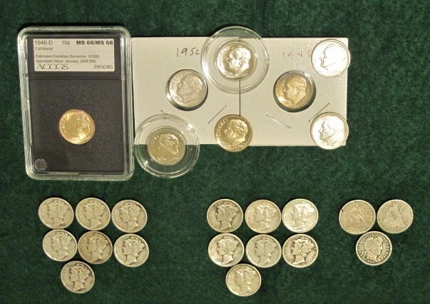 Wholesale, Us Dimes, Silver