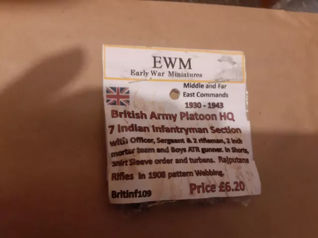 Early War Miniatures British Indian Army 20mm