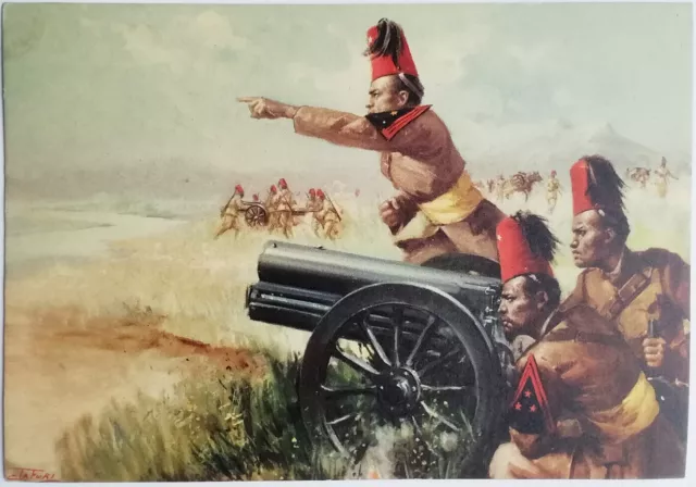 Cartolina Xviii Gruppo Artiglieria Someggiata Coloniale Africa Ascari Indigeni