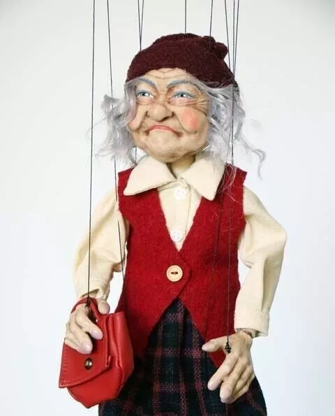 Marionette Großmutter - Handgefertigte Originalpuppe 3