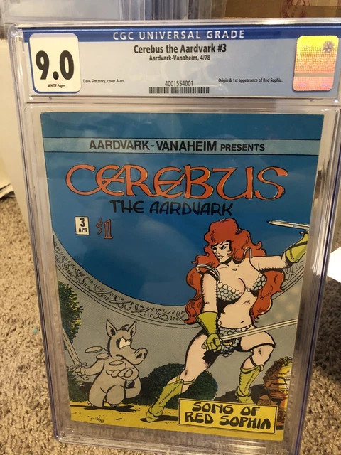 Dave Sim Cerebus the Aardvark #3 CGC  9.0- 1st App Red Sophia - 1978