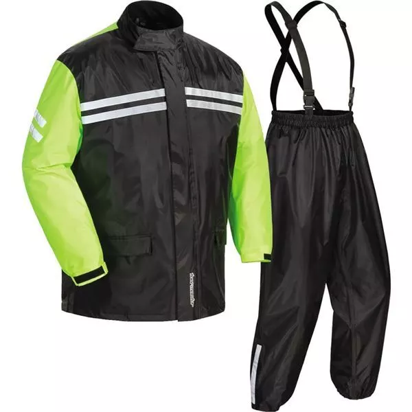 Tour Master Shield Hi-Viz 2-Piece Rainsuit - Black/Hi-Viz, All Sizes