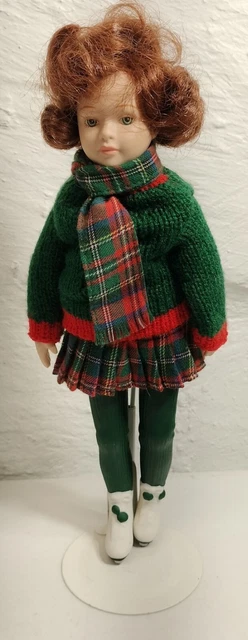 1991 Avon Childhood Dreams Porcelain Doll Collection Skating Party Ice Skater