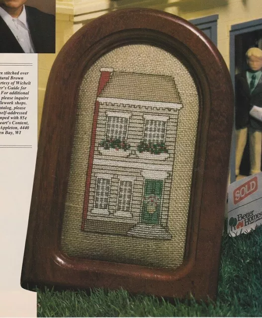 COLONIAL HOUSE Cross-Stitch (Single Pattern From Magazine) Home
