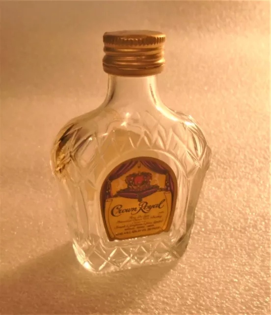 Vintage Seagram's Crown Royal Miniature Liquor Bottle Empty