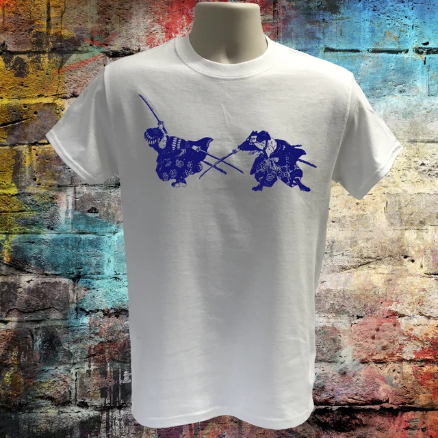 Samurai sword fight t-shirt, Japanese warrior Tee, martial arts graphic t shirt