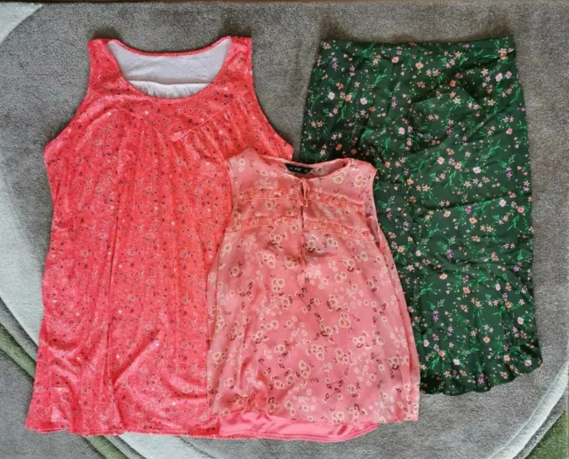 Bundle Of Ladies Summer Clothes Top Dress Skirt Size 18 F&F