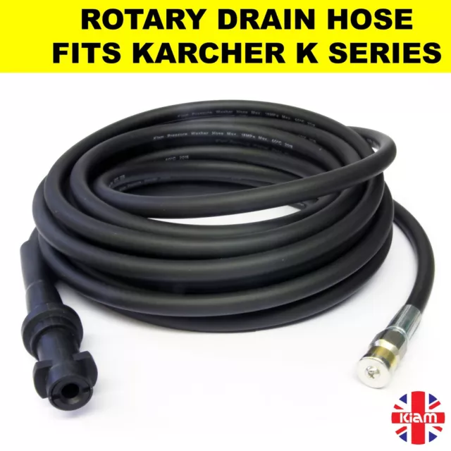 4m Drain Cleaning Hose Rotary Nozzle Karcher K2 K3 K4 K5 K6 K7 Pressure Washer