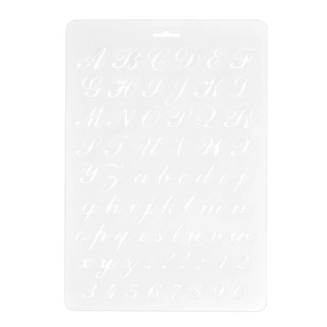 36pz Kit Stencil Lettere per Pittura, Stencil Alfabeto e Numeri con Anello Metal