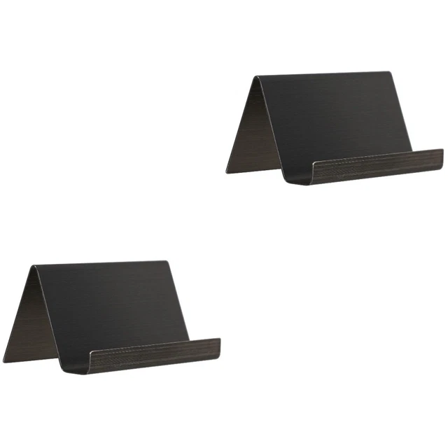 2 Pieces Metal Business Holder Desk Stand Stainless Office Card Table Number