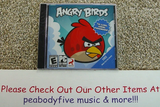 ANGRY BIRDS - PC Game - Rovio NEW/SEALED w/POSTER! - FREE SHIPPING!