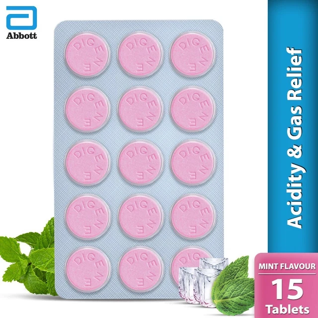Otc New Digene Tablets For Quick Relief From Acidity And Gas (120 Tablets)