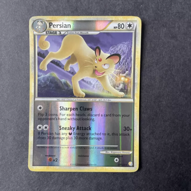 Pokémon TCG Persian Heartgold Soulsilver 27/123 Reverse Holo Rare