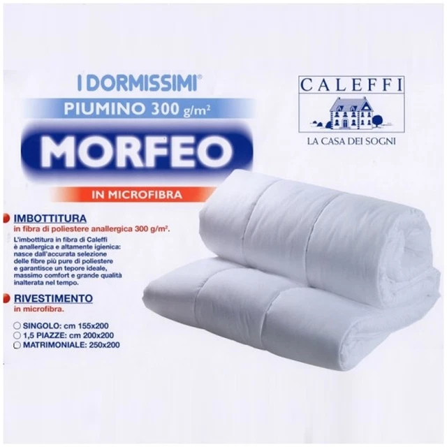 Caleffi Dormissimi Piumino Letto Singolo Morfeo In Microfibra Colore Bianco