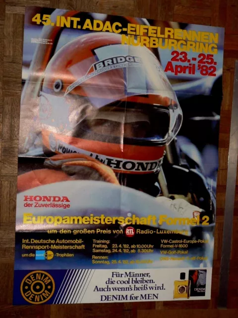 Affiche poster Course Auto NÜRBURGRING 1982 HONDA Sport Formul 2 Formel 2 Car