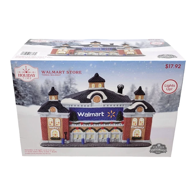 HOLIDAY TIME WALMART Store Vintage Victorian Christmas Village Light