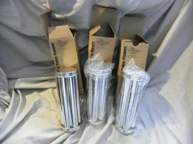 Pampered Chef 3 Pc Lot Valtrompia Bread Tubes # 1550 Flower # 1560 Heart