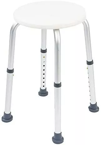 NRS Healthcare Round Shower Stool L97718 Height Adjustable (Eligible for VAT Re