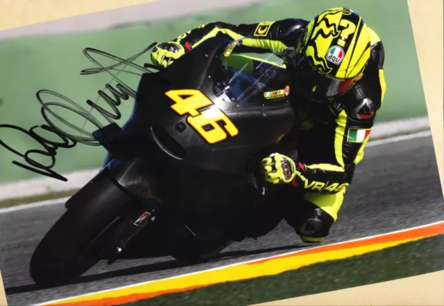 Valentino ROSSI (79) AK Bild - Groß-Format - 18cm x 13cm + WM AK Foto - SIGNIERT