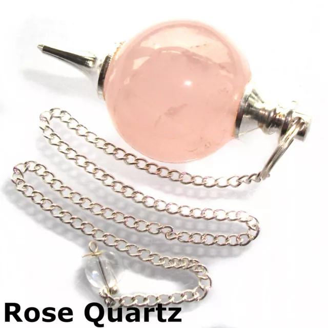 Genuine Gemstone Crystal Ball Dowsing Pendulum Variety of Dowsers UK Seller