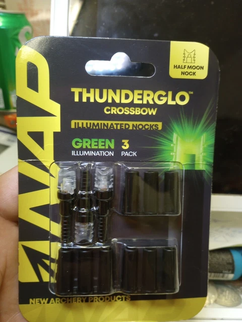 NAP Thunderglo Green Lighted Half Moon Nocks 3pk ~ New Not Lumenok