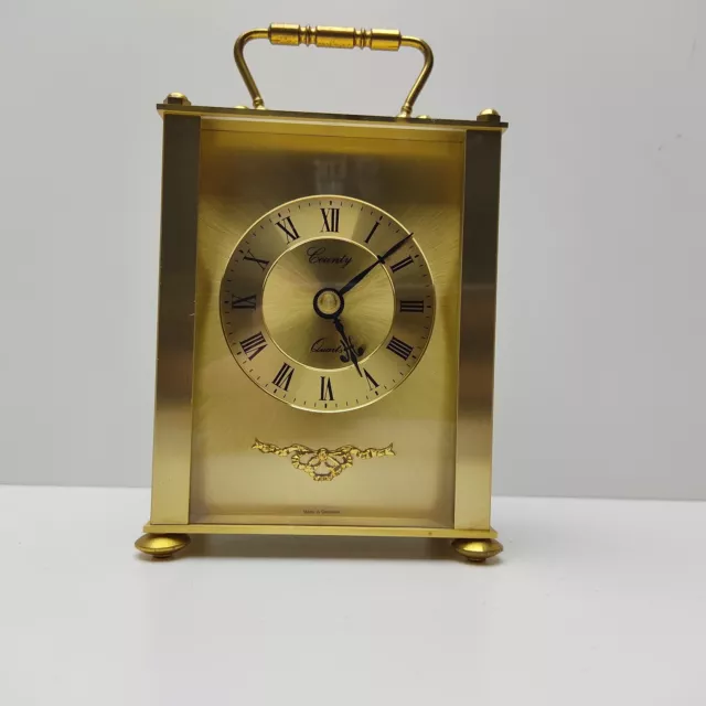 Reloj de cuarzo vintage color dorado hecho en Alemania latón