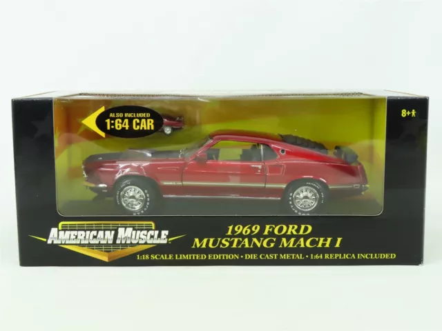 1:18 Scale RC Ertl American Muscle #32820 Die-Cast 1969 Ford Mustang Mach I