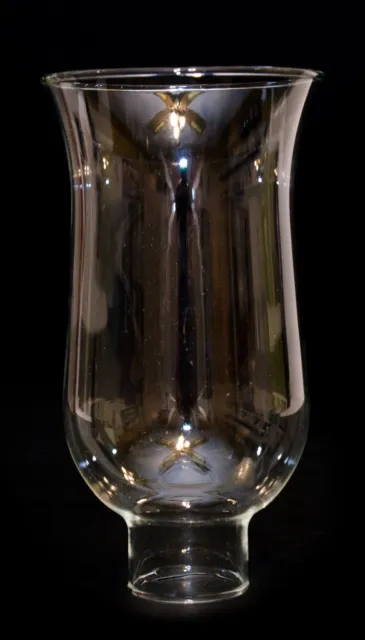 Vintage Clear Glass Chimney Kerosene Oil Or Electric Lamp Shade Globe 6 3/4" H