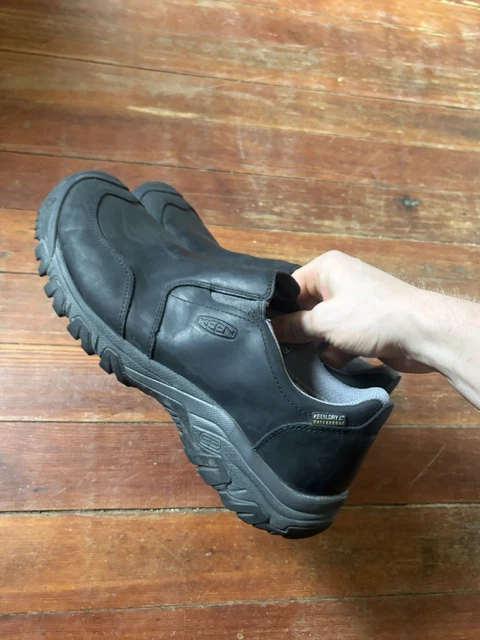 KEEN BRIXEN WATERPROOF Low Black Gargoyle Slip In Shoes Mens Size 12 £ ...