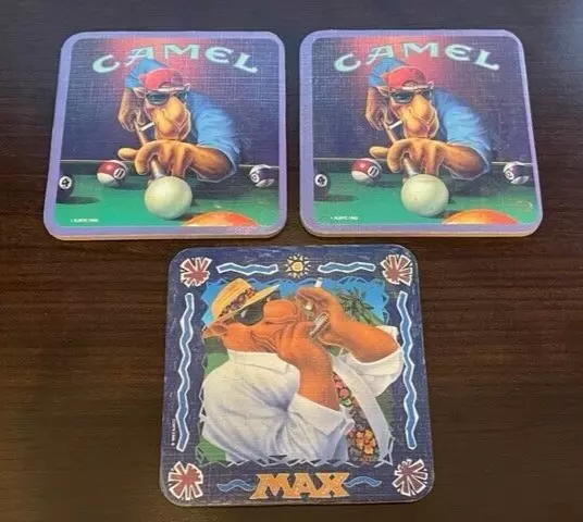 Vintage Joe Camel Cigarettes 1992/93  (3)  Cork Drink Coasters