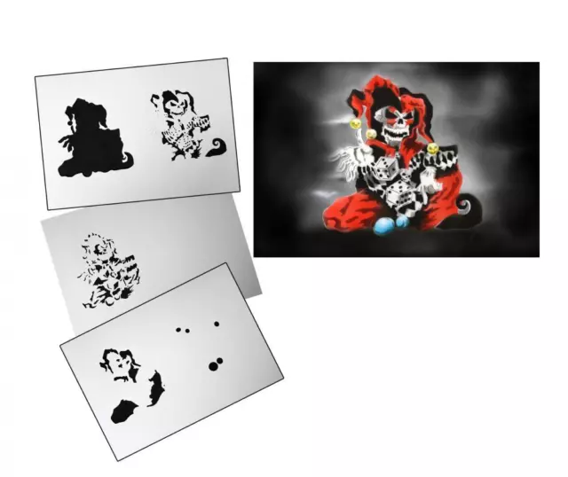 Step by Step Airbrush Stencil AS-105 ~ Template ~ UMR-Design