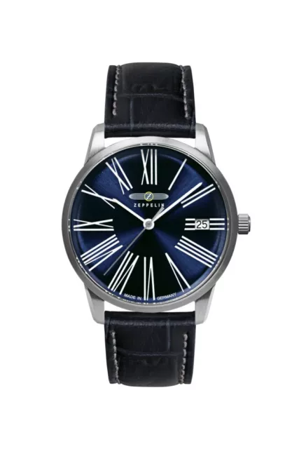 Zeppelin 8345-3 Cuarzo Reloj de Mujer Azul Pulsera de Cuero 35MM