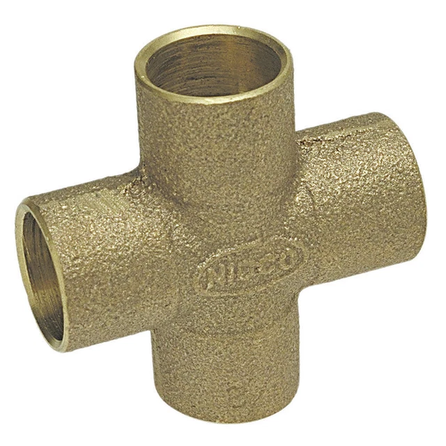 NIBCO 735-LF 1/2 Reducing Cross,LL Cast BRZ,1/2"xCxC