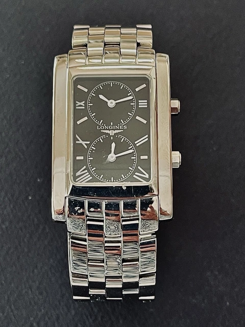 Montre Chronographe KUHLE CHR0015 - 24h Dual Time, Boîtier Acier Argenté, Bracelet Cuir Noir, Occasion Soignée