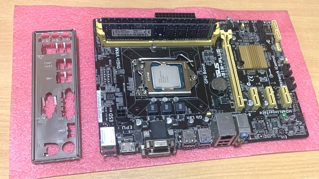 ASUS H81M-PLUS HDMI USB3 Motherboard & i5 4570 3.2Ghz CPU & 8GB & I/O ...