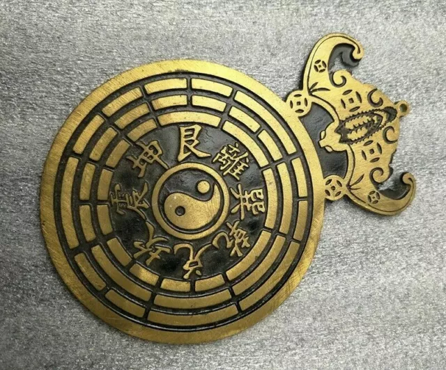 Old Decorate Chinese brass Feng Shui exorcise evil spirits safety Pendant