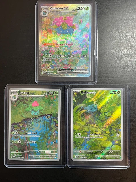 Pokemon 151 English Alt Art Venasaur Full Evolution Line