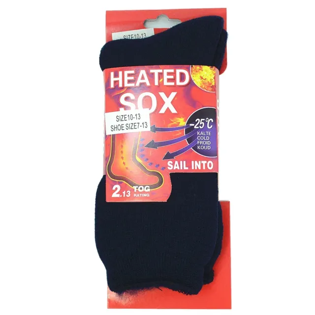Mens Heated SOX Extra Thick Work Winter Heavy Duty Fuzzy Boots Thermal Socks NY