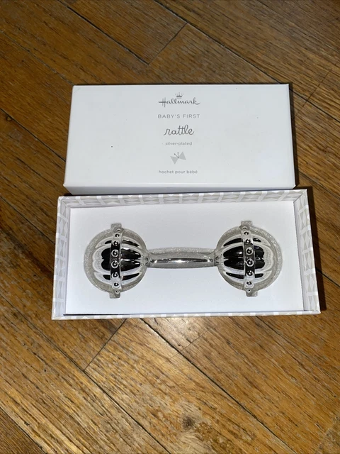 Hallmark Baby's First Rattle Silver Plated
