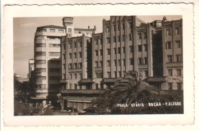 Brazil - 1954 Porto Alegre - Praça Otávio Rocha used real photo postcard