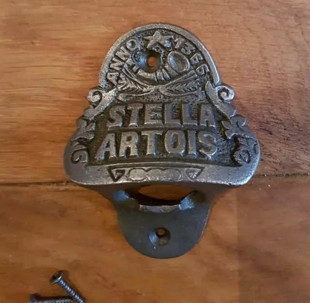 Stella Artois  Antique Retro Style Wall Mounted Cast Iron Bottle Opener